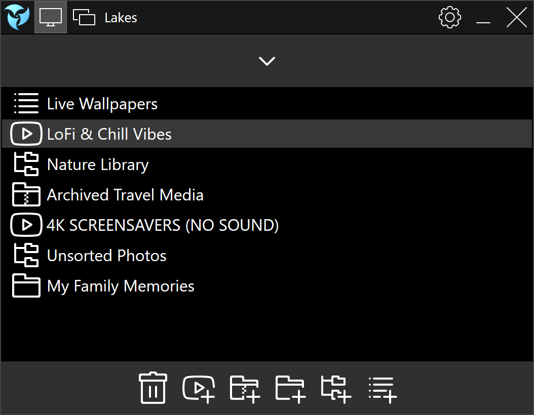 Playlists in PUSH Video Wallpaper