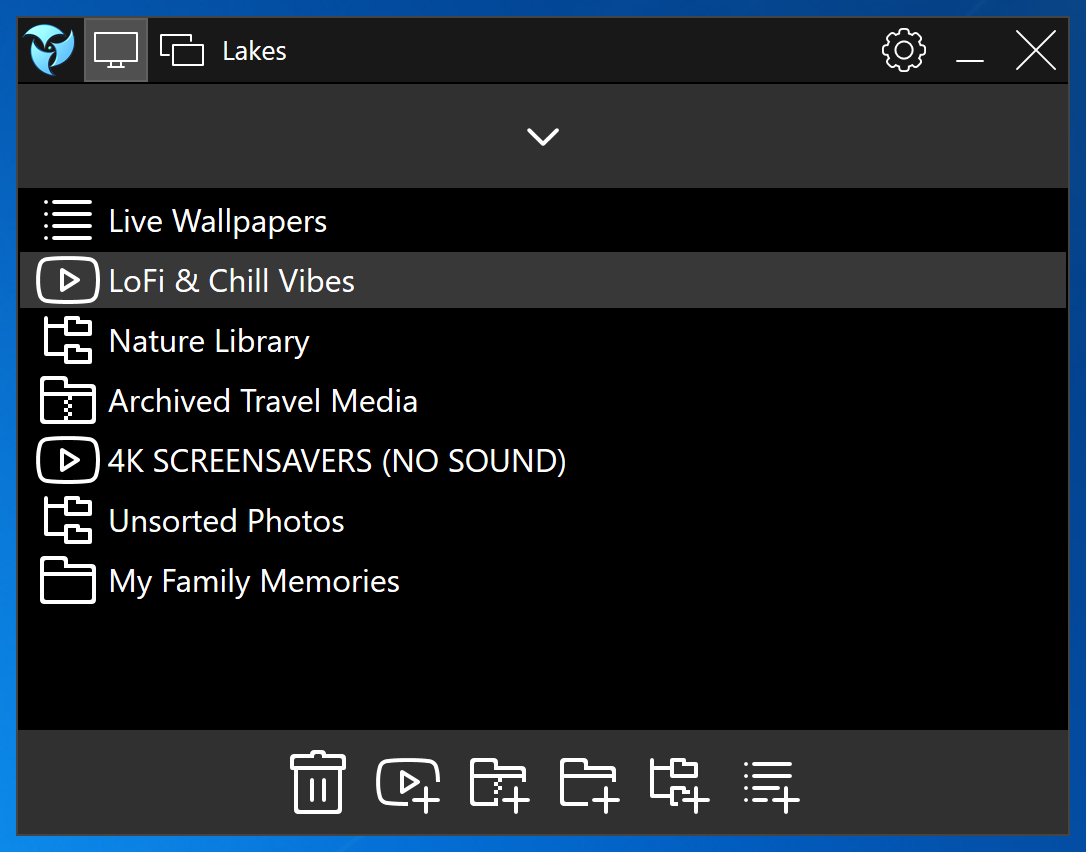 Playlists in PUSH Video Wallpaper